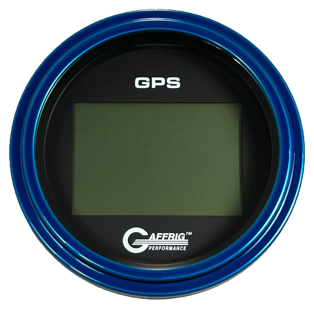 #184020 3 3/8 INCH GPS DIGITAL 999 MPH BLACK SPEEDOMETER KIT Blue / Step