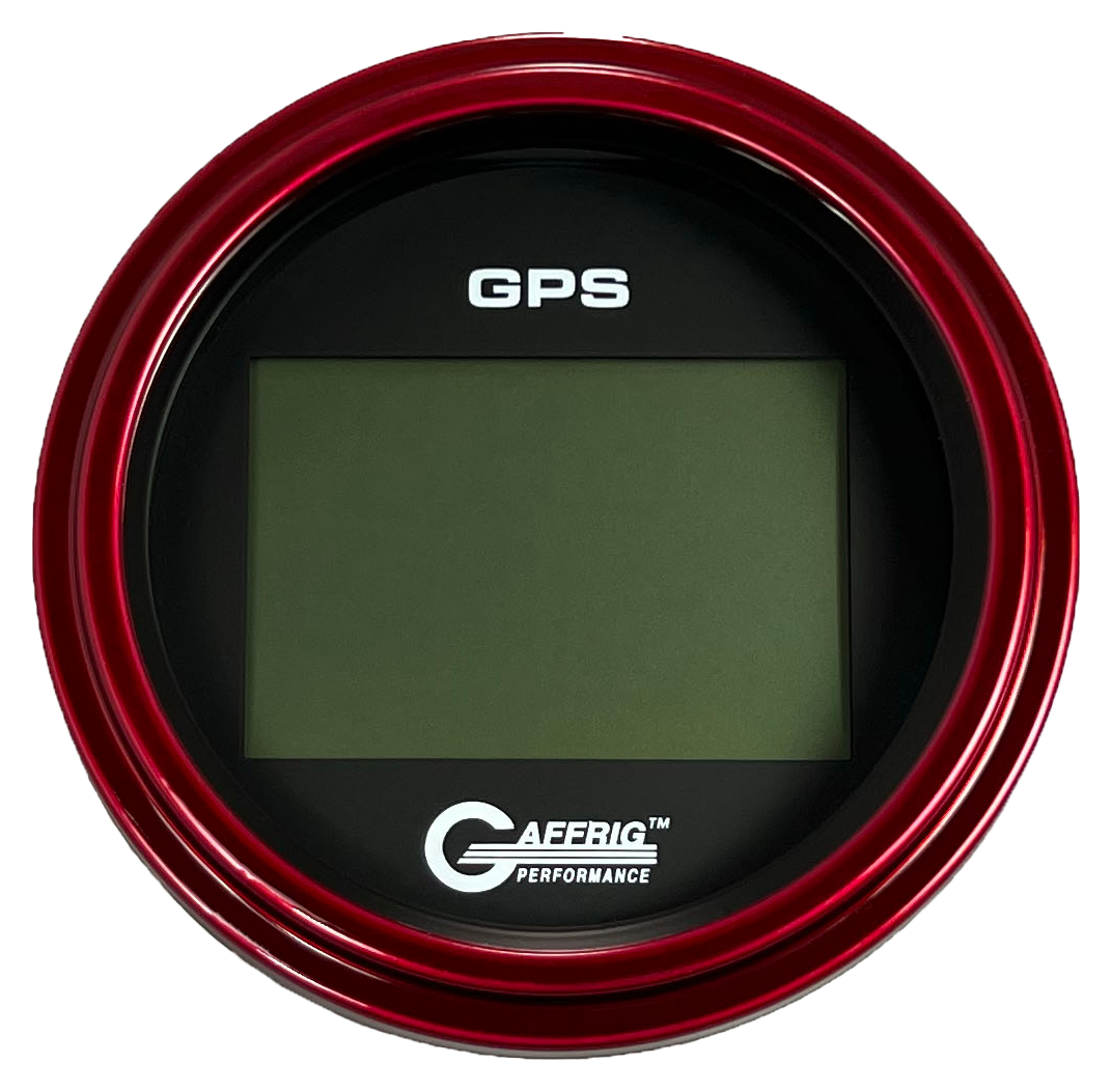 #184020 3 3/8 INCH GPS DIGITAL 999 MPH BLACK SPEEDOMETER KIT Red / Step