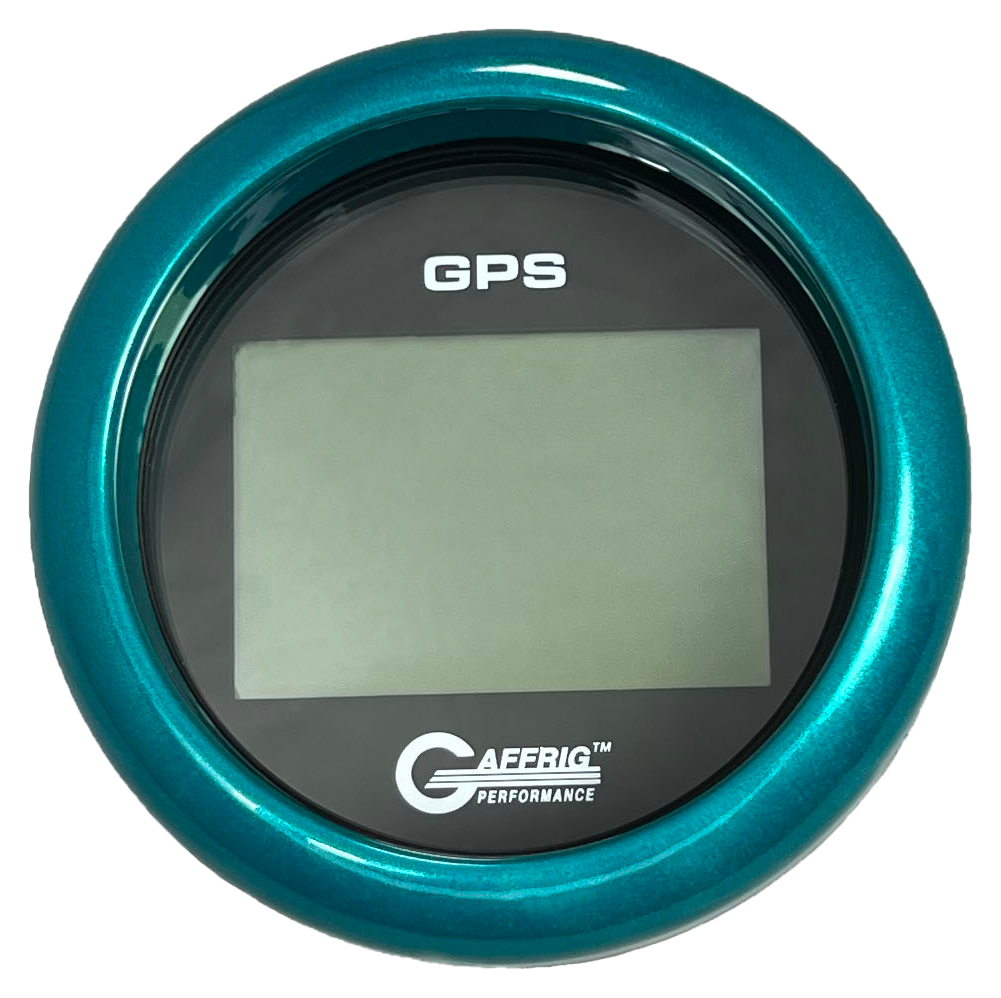 #184020 3 3/8 INCH GPS DIGITAL 999 MPH BLACK SPEEDOMETER KIT Teal / Step