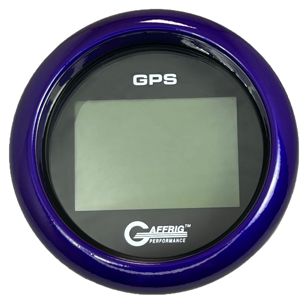 #184020 3 3/8 INCH GPS DIGITAL 999 MPH BLACK SPEEDOMETER KIT Purple / Step