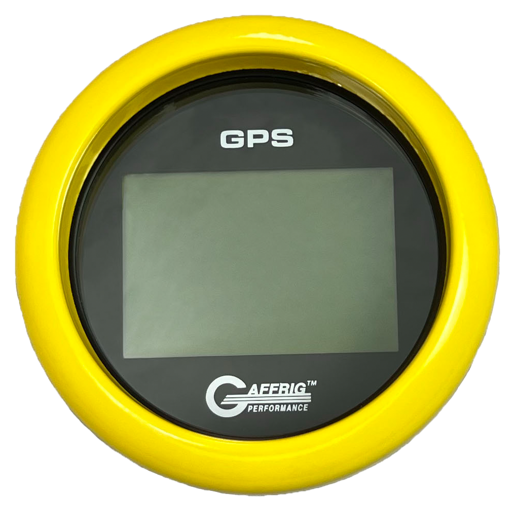 #184020 3 3/8 INCH GPS DIGITAL 999 MPH BLACK SPEEDOMETER KIT Yellow / Step