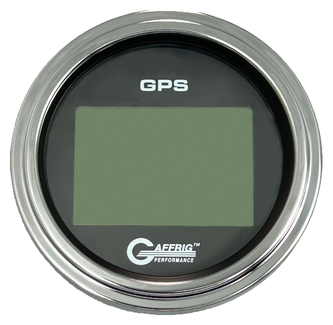 #184020 3 3/8 INCH GPS DIGITAL 999 MPH BLACK SPEEDOMETER KIT Chrome / Step