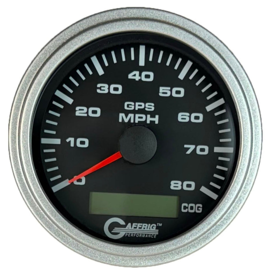 GAFFRIG PART #184022 3 3/8 INCH GPS ANALOG 80 MPH SPEEDOMETER GAUGE KIT BLACK