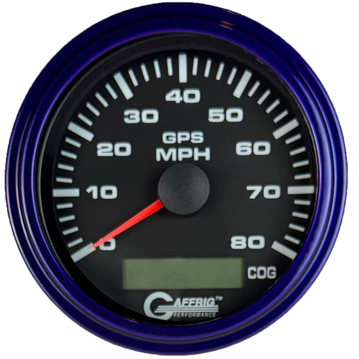 GAFFRIG PART #184022 3 3/8 INCH GPS ANALOG 80 MPH SPEEDOMETER GAUGE KIT BLACK