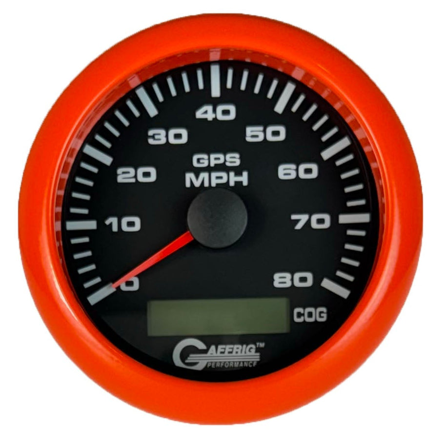 GAFFRIG PART #184022 3 3/8 INCH GPS ANALOG 80 MPH SPEEDOMETER GAUGE KIT BLACK