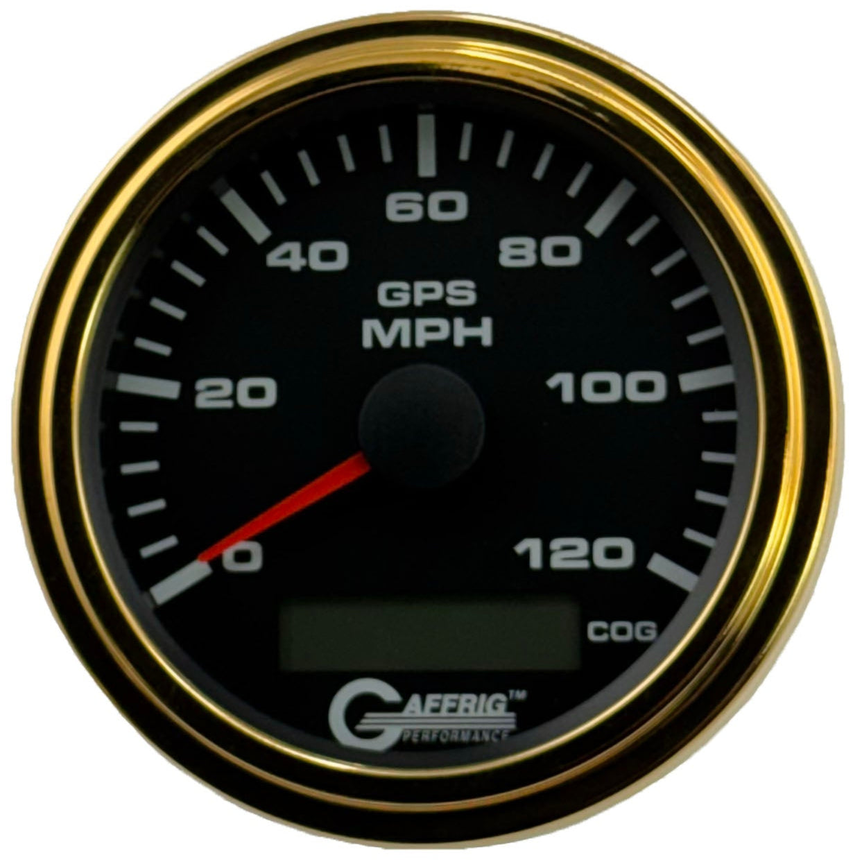 GAFFRIG PART #184024 3 3/8 INCH GPS ANALOG 120 MPH SPEEDOMETER GAUGE KIT BLACK