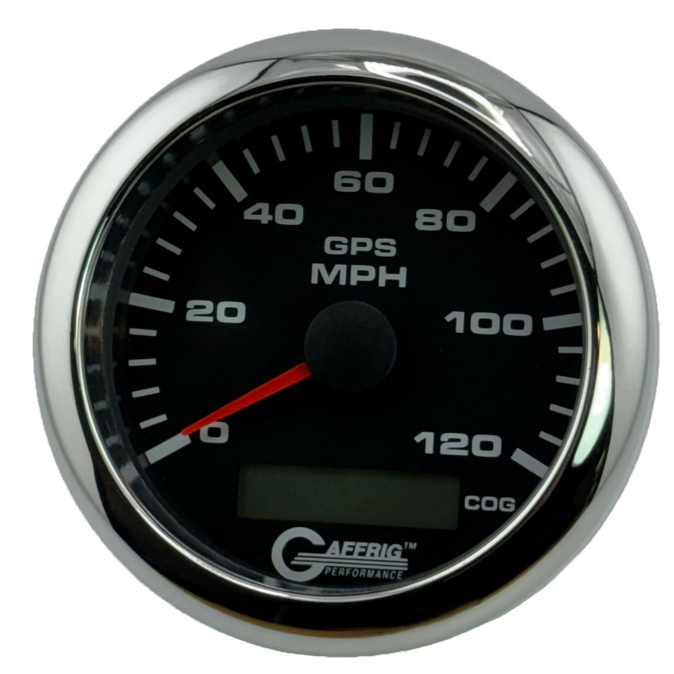GAFFRIG PART #184024 3 3/8 INCH GPS ANALOG 120 MPH SPEEDOMETER GAUGE KIT BLACK
