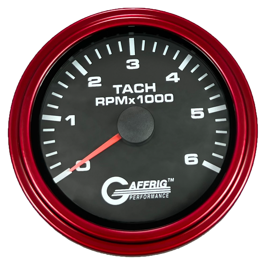 #184252 3 3/8 INCH ELECTRIC TACHOMETER 0-6000 RPM BLACK Red / Step