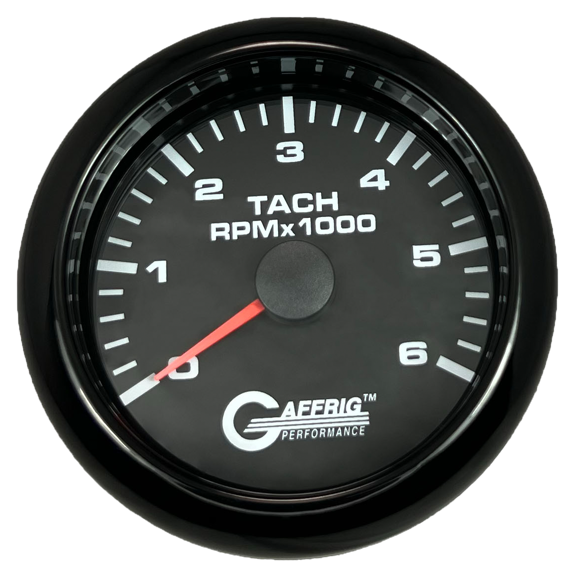 #184252 3 3/8 INCH ELECTRIC TACHOMETER 0-6000 RPM BLACK Black / Fat