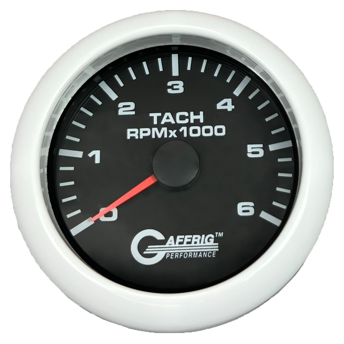 #184252 3 3/8 INCH ELECTRIC TACHOMETER 0-6000 RPM BLACK White / Step