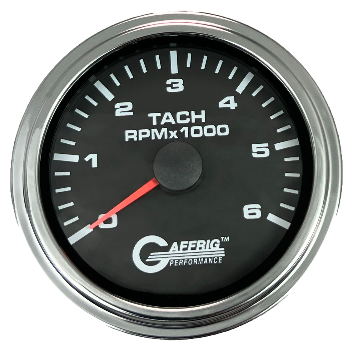 #184252 3 3/8 INCH ELECTRIC TACHOMETER 0-6000 RPM BLACK Chrome / Step