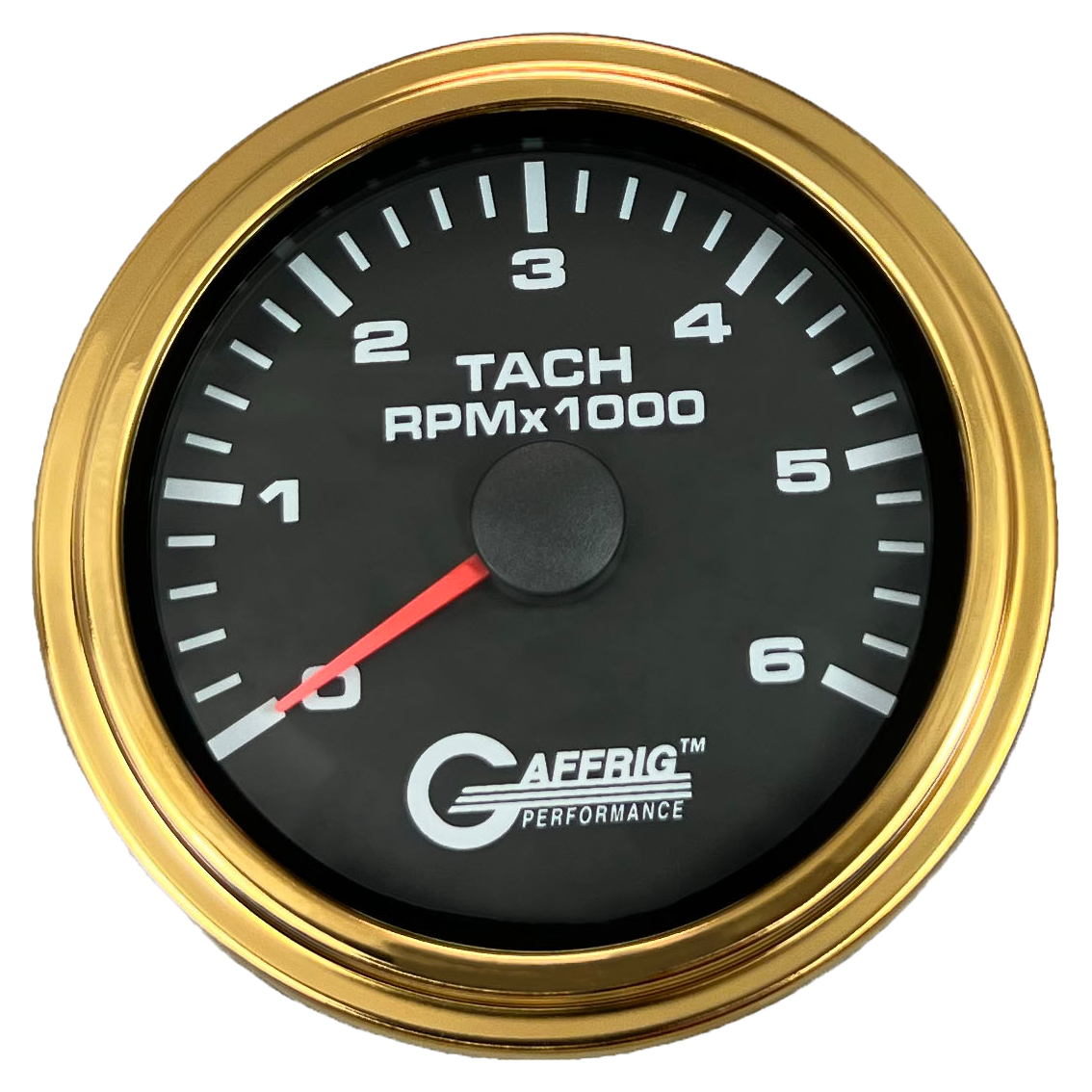 #184252 3 3/8 INCH ELECTRIC TACHOMETER 0-6000 RPM BLACK Gold / Step