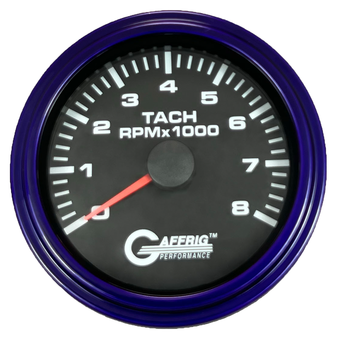 #184254 3 3/8 INCH ELECTRIC TACHOMETER 0-8000 RPM BLACK Purple / Step