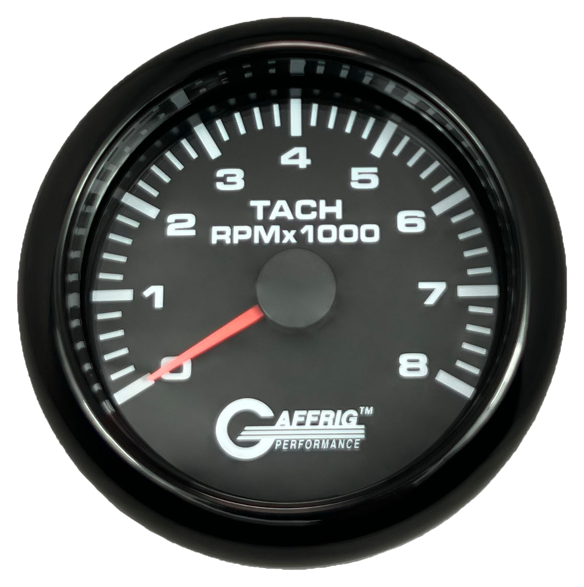 #184254 3 3/8 INCH ELECTRIC TACHOMETER 0-8000 RPM BLACK Black / Fat