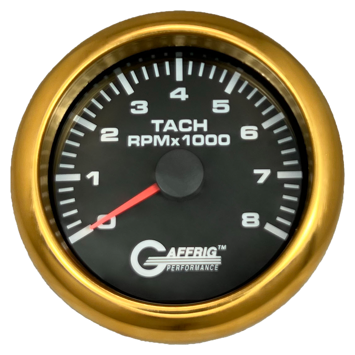 #184254 3 3/8 INCH ELECTRIC TACHOMETER 0-8000 RPM BLACK Gold / Step