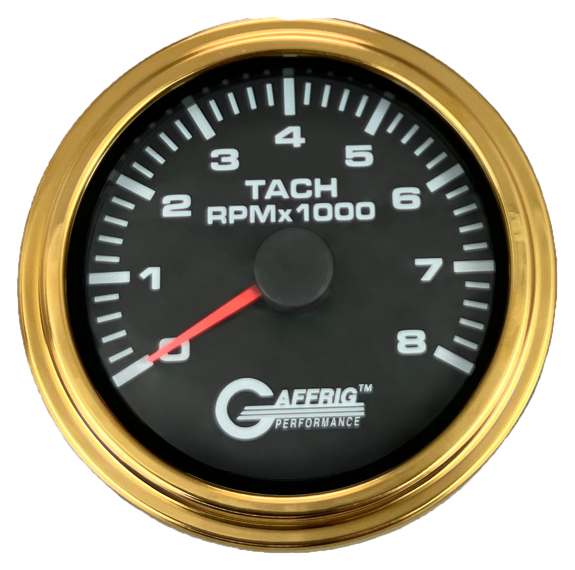 #184254 3 3/8 INCH ELECTRIC TACHOMETER 0-8000 RPM BLACK Gold / Step