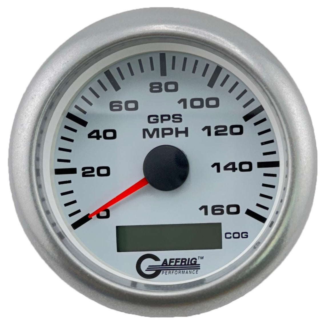 GAFFRIG PART #184516 3 3/8 INCH GPS ANALOG 160 MPH SPEEDOMETER GAUGE KIT WHITE