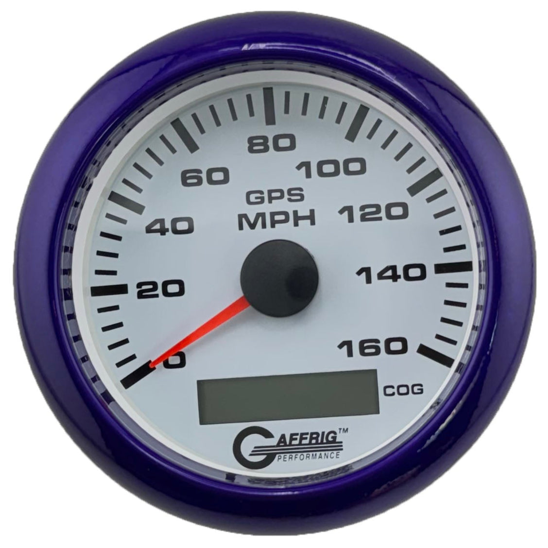 GAFFRIG PART #184516 3 3/8 INCH GPS ANALOG 160 MPH SPEEDOMETER GAUGE KIT WHITE
