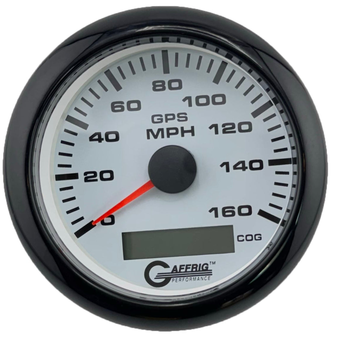 GAFFRIG PART #184516 3 3/8 INCH GPS ANALOG 160 MPH SPEEDOMETER GAUGE KIT WHITE