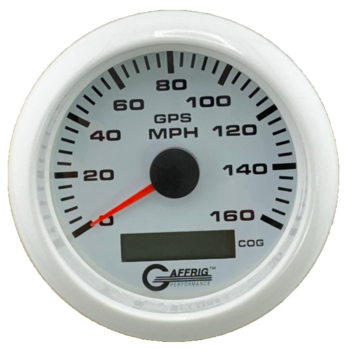 GAFFRIG PART #184516 3 3/8 INCH GPS ANALOG 160 MPH SPEEDOMETER GAUGE KIT WHITE
