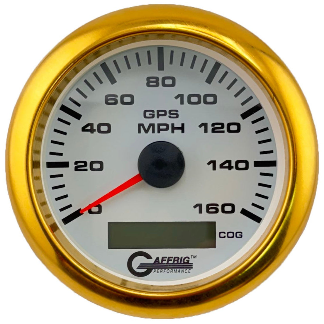 GAFFRIG PART #184516 3 3/8 INCH GPS ANALOG 160 MPH SPEEDOMETER GAUGE KIT WHITE