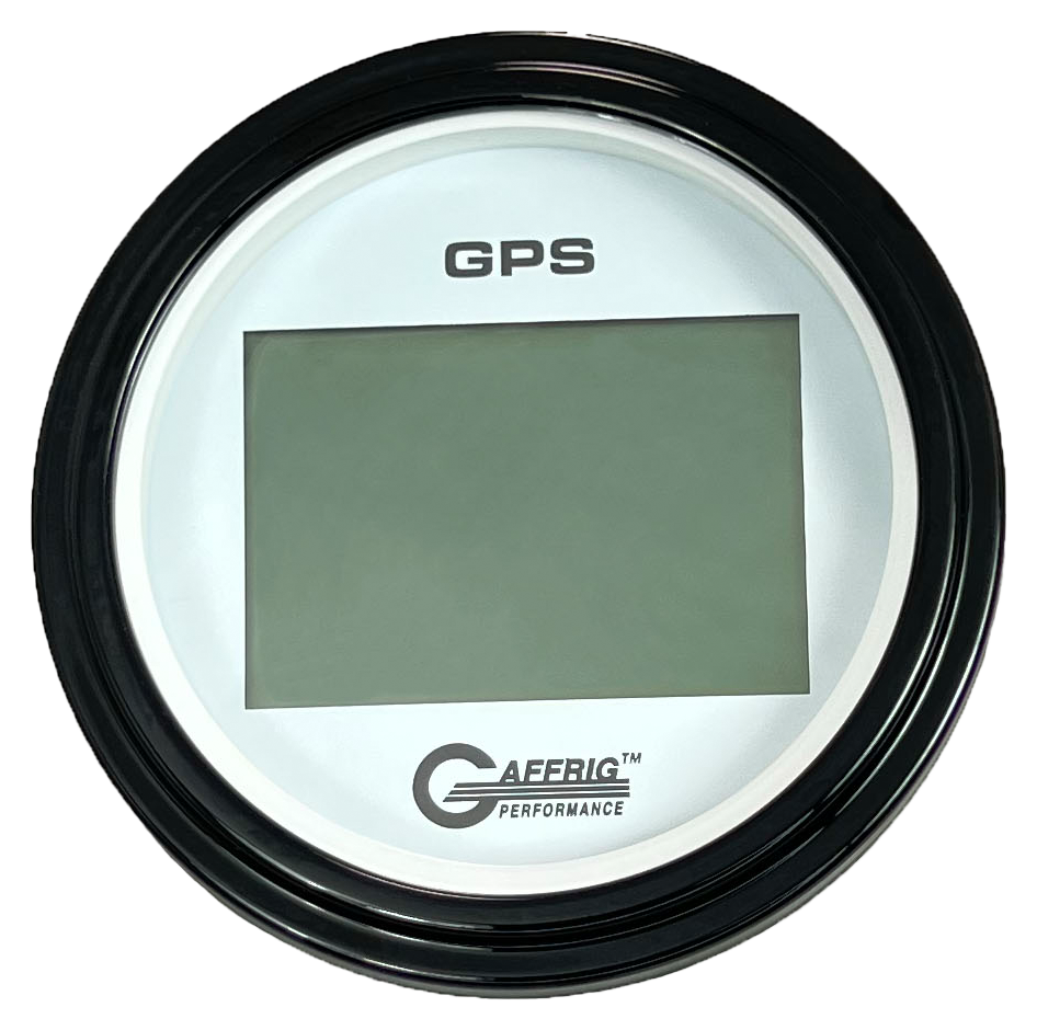 #184520 3 3/8 INCH GPS DIGITAL 999 MPH WHITE SPEEDOMETER KIT Black / Step