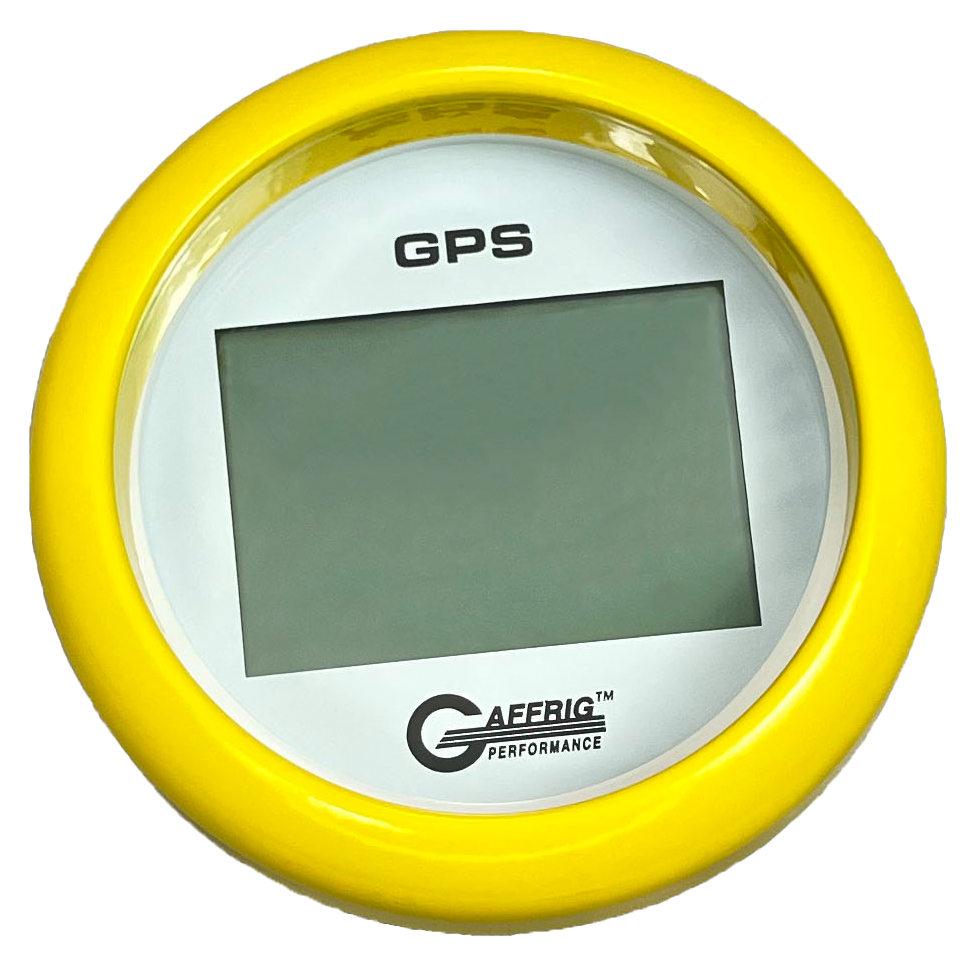 #184520 3 3/8 INCH GPS DIGITAL 999 MPH WHITE SPEEDOMETER KIT Yellow / Step