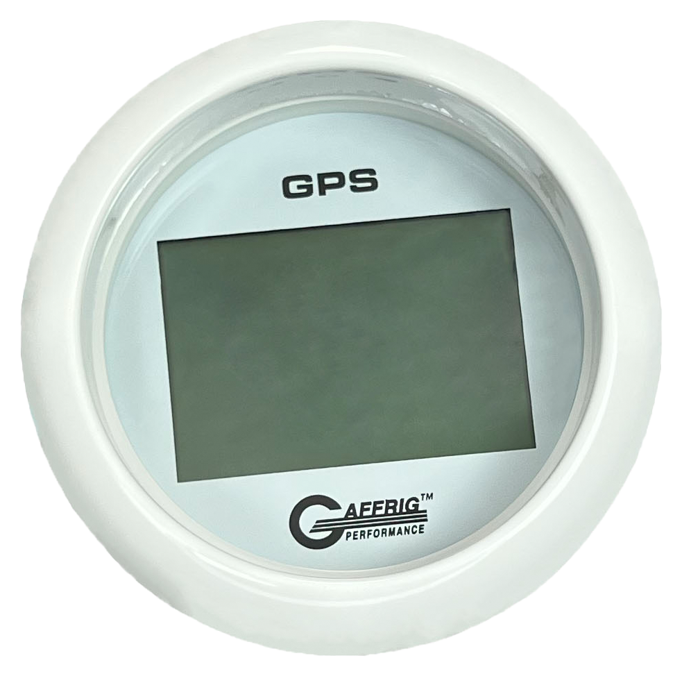 #184520 3 3/8 INCH GPS DIGITAL 999 MPH WHITE SPEEDOMETER KIT White / Fat