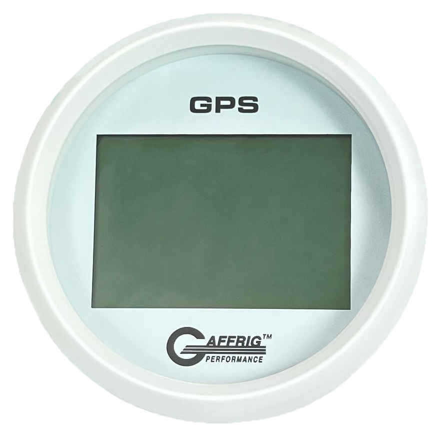#184520 3 3/8 INCH GPS DIGITAL 999 MPH WHITE SPEEDOMETER KIT White / Step