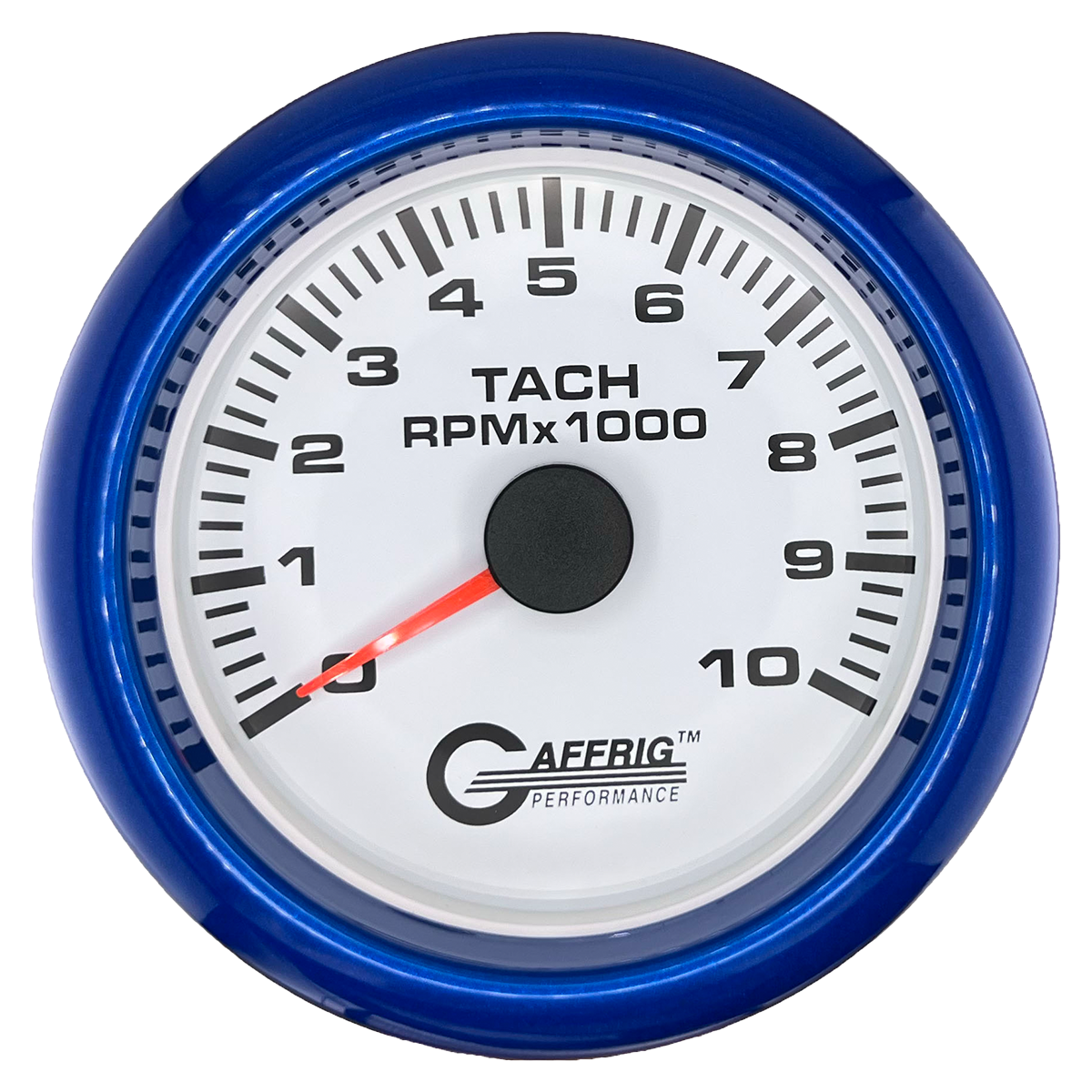 #184750 3 3/8 INCH ELECTRIC TACHOMETER 0-10000 RPM WHITE Blue / Step