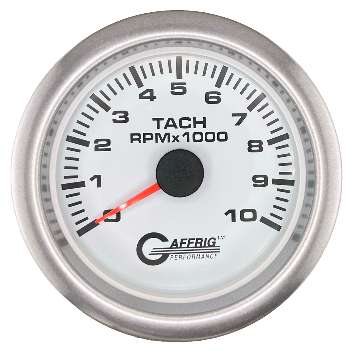 #184750 3 3/8 INCH ELECTRIC TACHOMETER 0-10000 RPM WHITE Platinum / Step