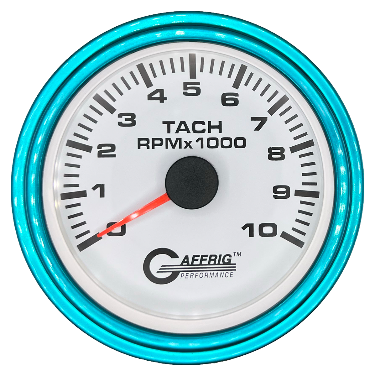 #184750 3 3/8 INCH ELECTRIC TACHOMETER 0-10000 RPM WHITE Teal / Step
