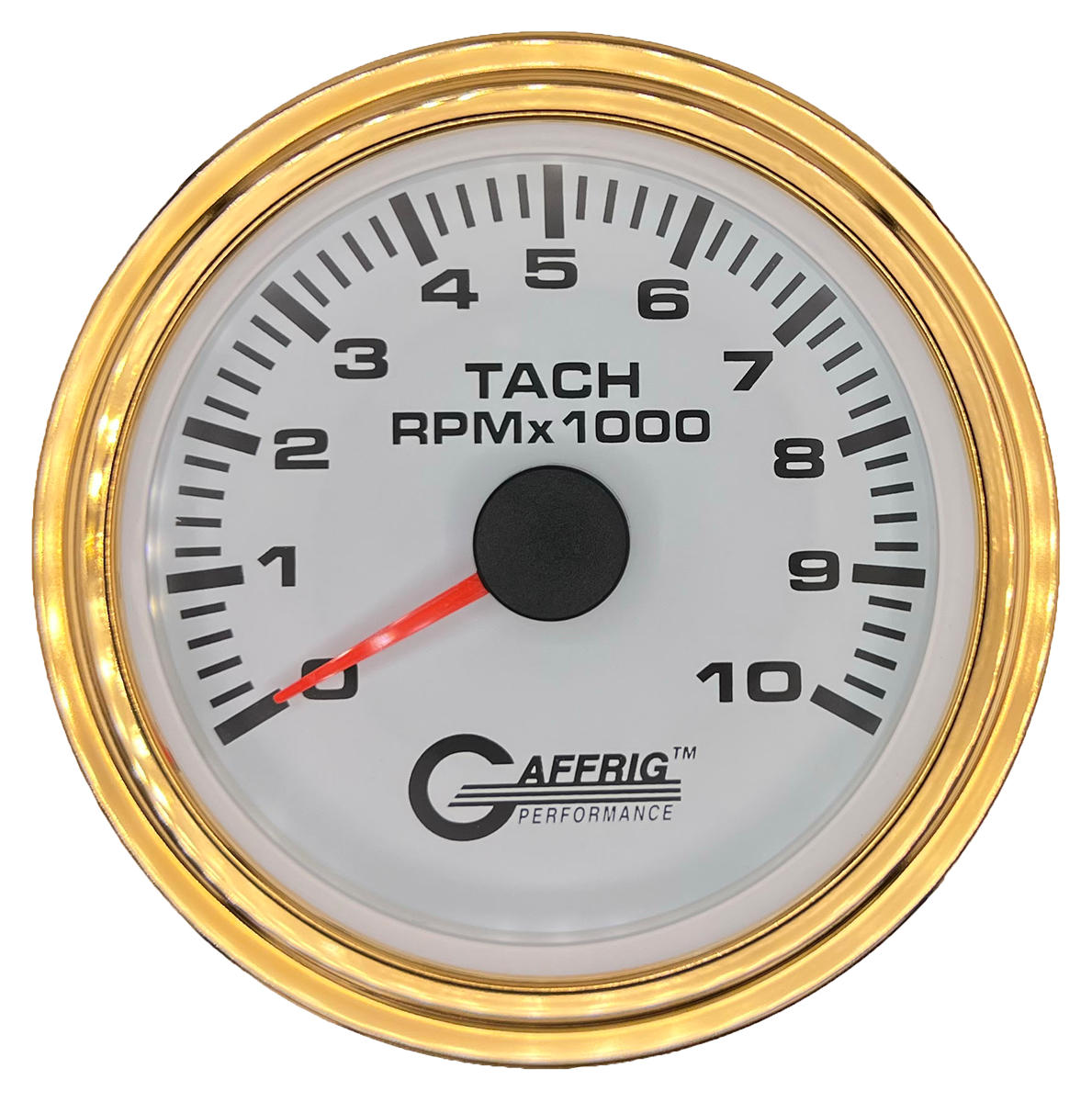 #184750 3 3/8 INCH ELECTRIC TACHOMETER 0-10000 RPM WHITE Gold / Step