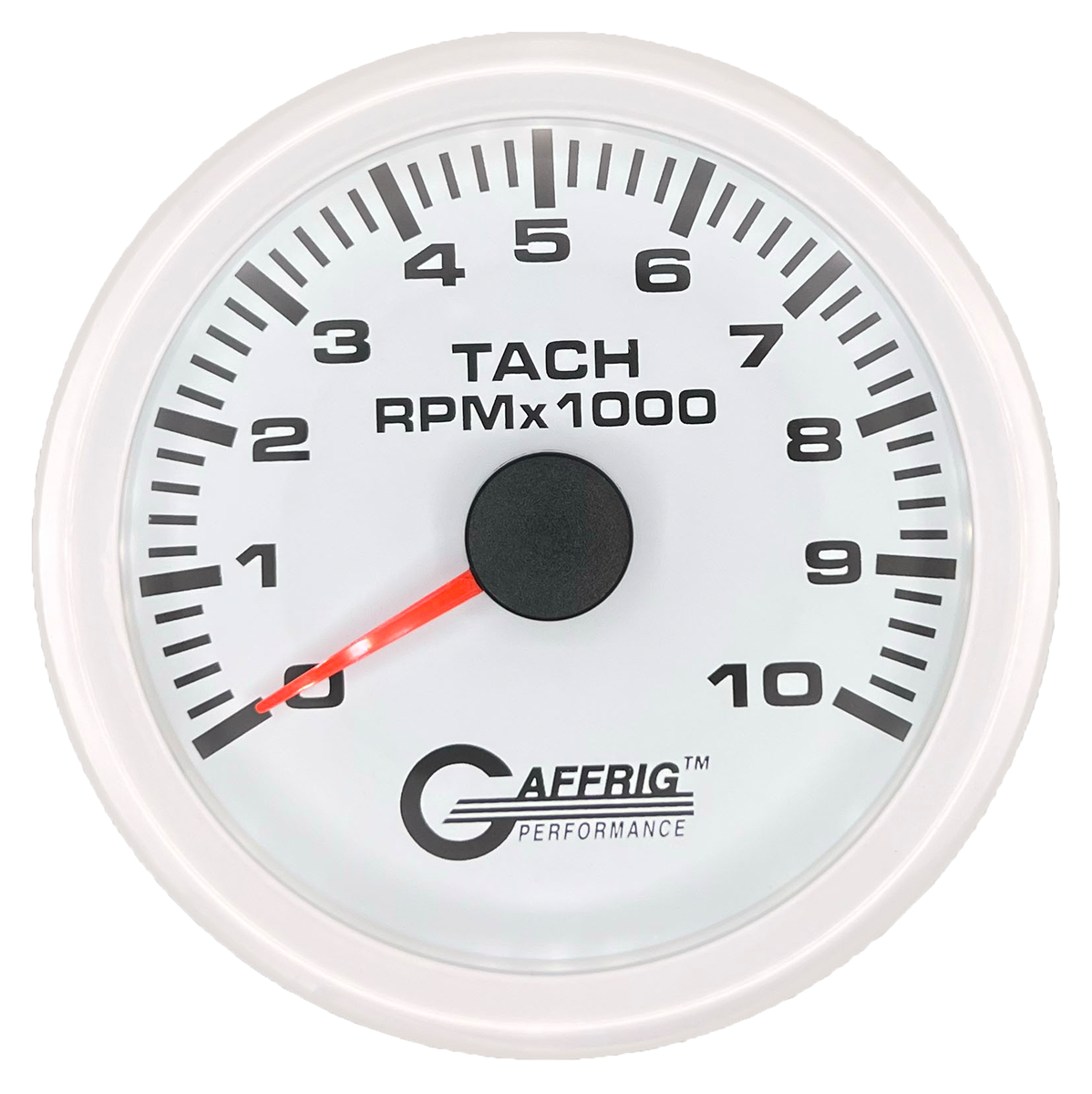 #184750 3 3/8 INCH ELECTRIC TACHOMETER 0-10000 RPM WHITE White / Step