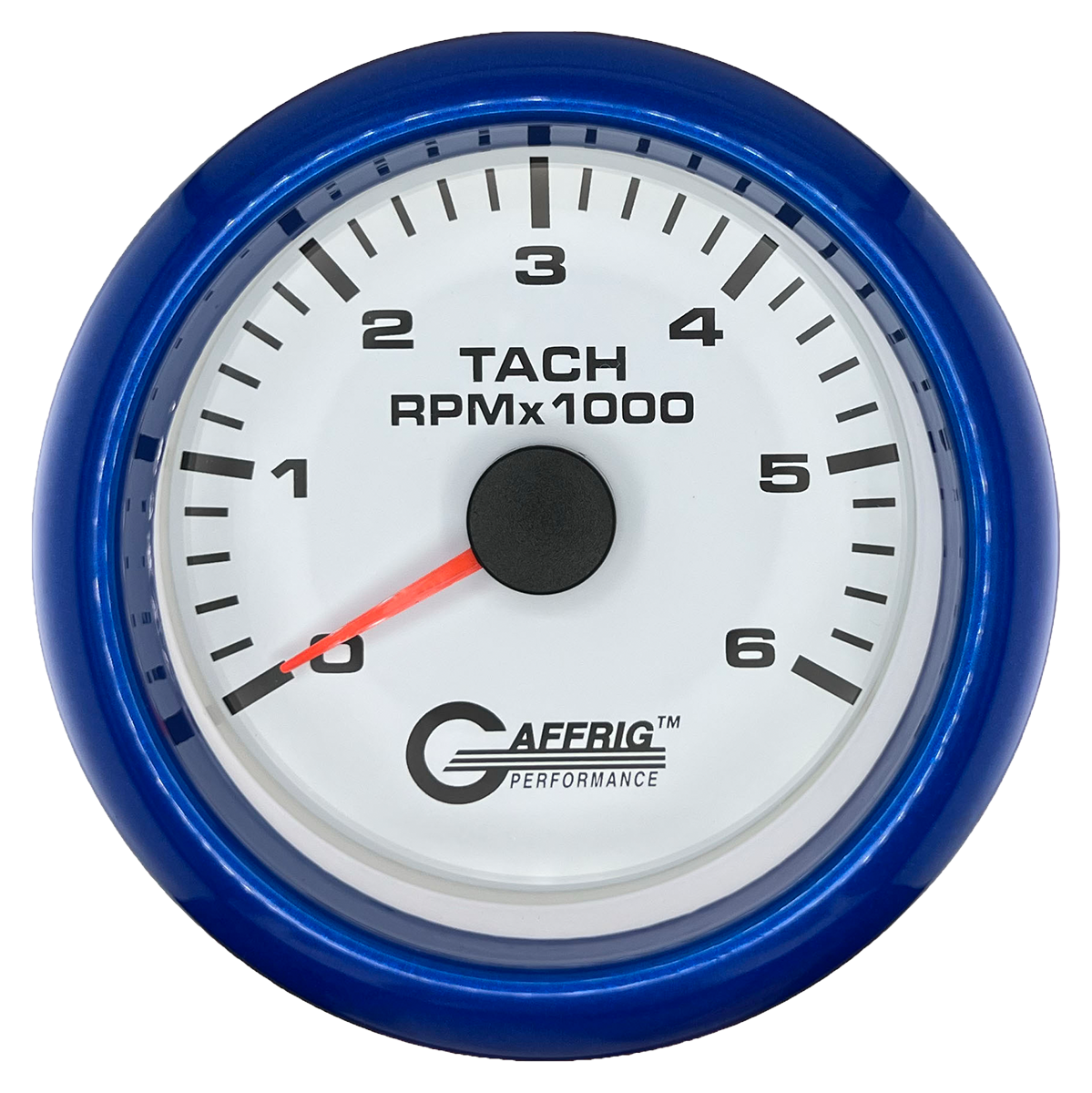#184752 3 3/8 INCH ELECTRIC TACHOMETER 0-6000 RPM WHITE Blue / Step