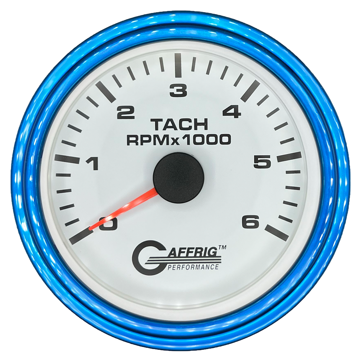 #184752 3 3/8 INCH ELECTRIC TACHOMETER 0-6000 RPM WHITE Blue / Step