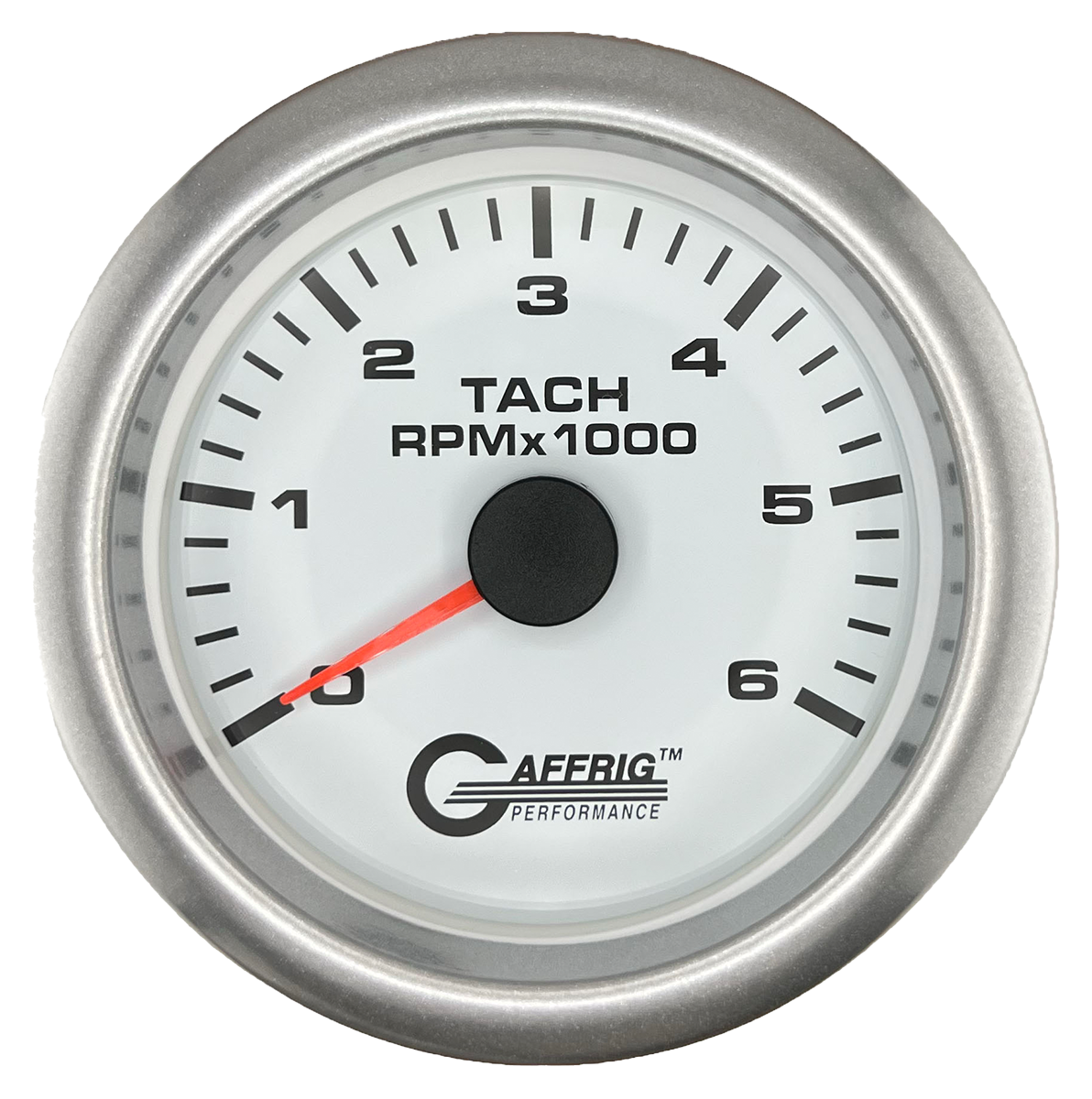 #184752 3 3/8 INCH ELECTRIC TACHOMETER 0-6000 RPM WHITE Platinum / Step