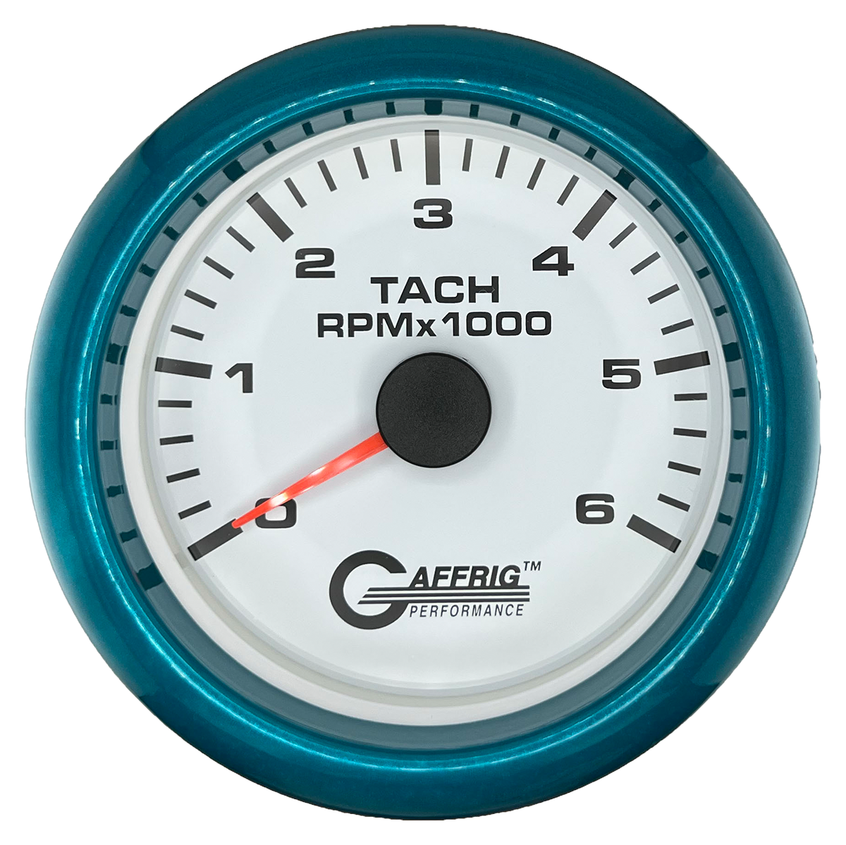 #184752 3 3/8 INCH ELECTRIC TACHOMETER 0-6000 RPM WHITE Teal / Step