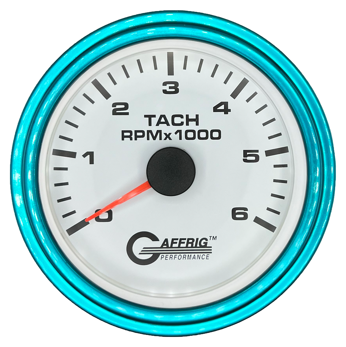 #184752 3 3/8 INCH ELECTRIC TACHOMETER 0-6000 RPM WHITE Teal / Step