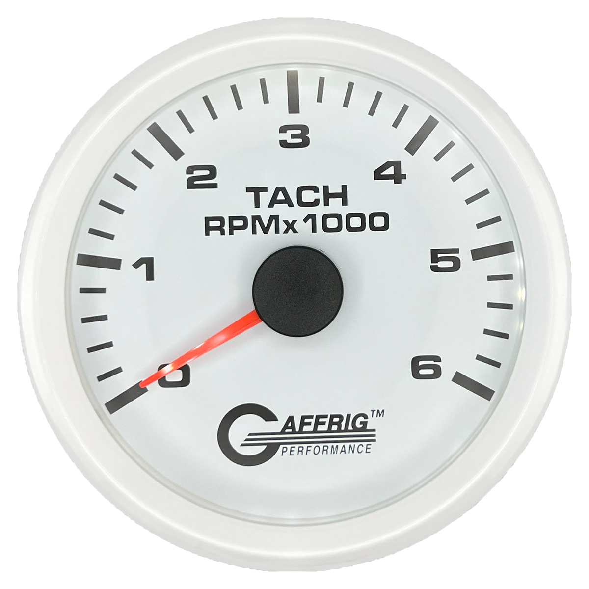 #184752 3 3/8 INCH ELECTRIC TACHOMETER 0-6000 RPM WHITE White / Step