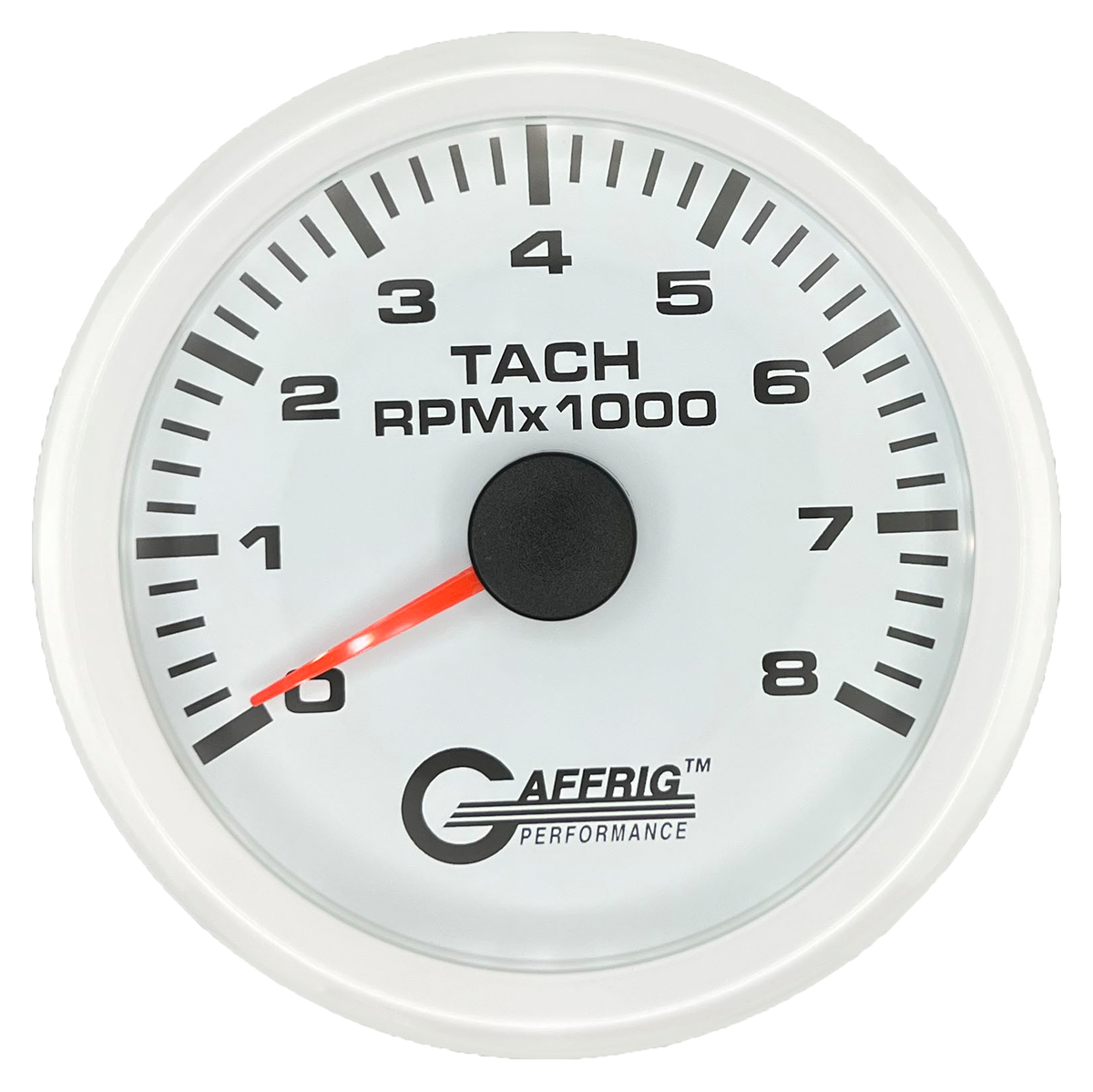 #184754 3 3/8 INCH ELECTRIC TACHOMETER 0-8000 RPM WHITE White / Step
