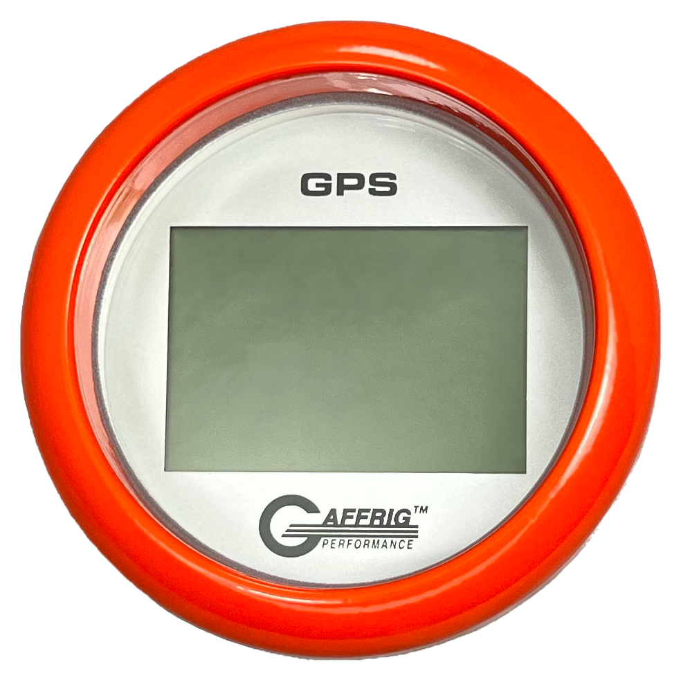#184820 3 3/8 INCH GPS DIGITAL 999 MPH PLATINUM SPEEDOMETER KIT Orange / Step