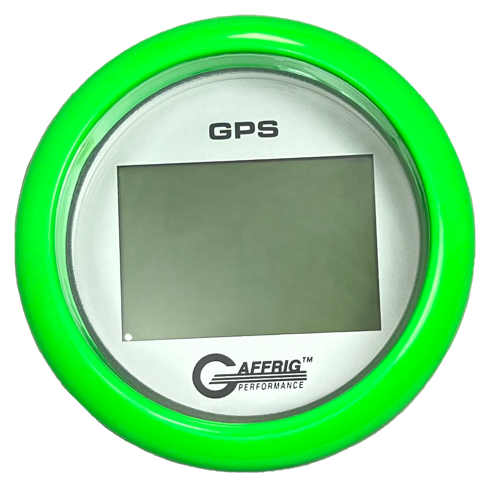 #184820 3 3/8 INCH GPS DIGITAL 999 MPH PLATINUM SPEEDOMETER KIT Lime Green / Step