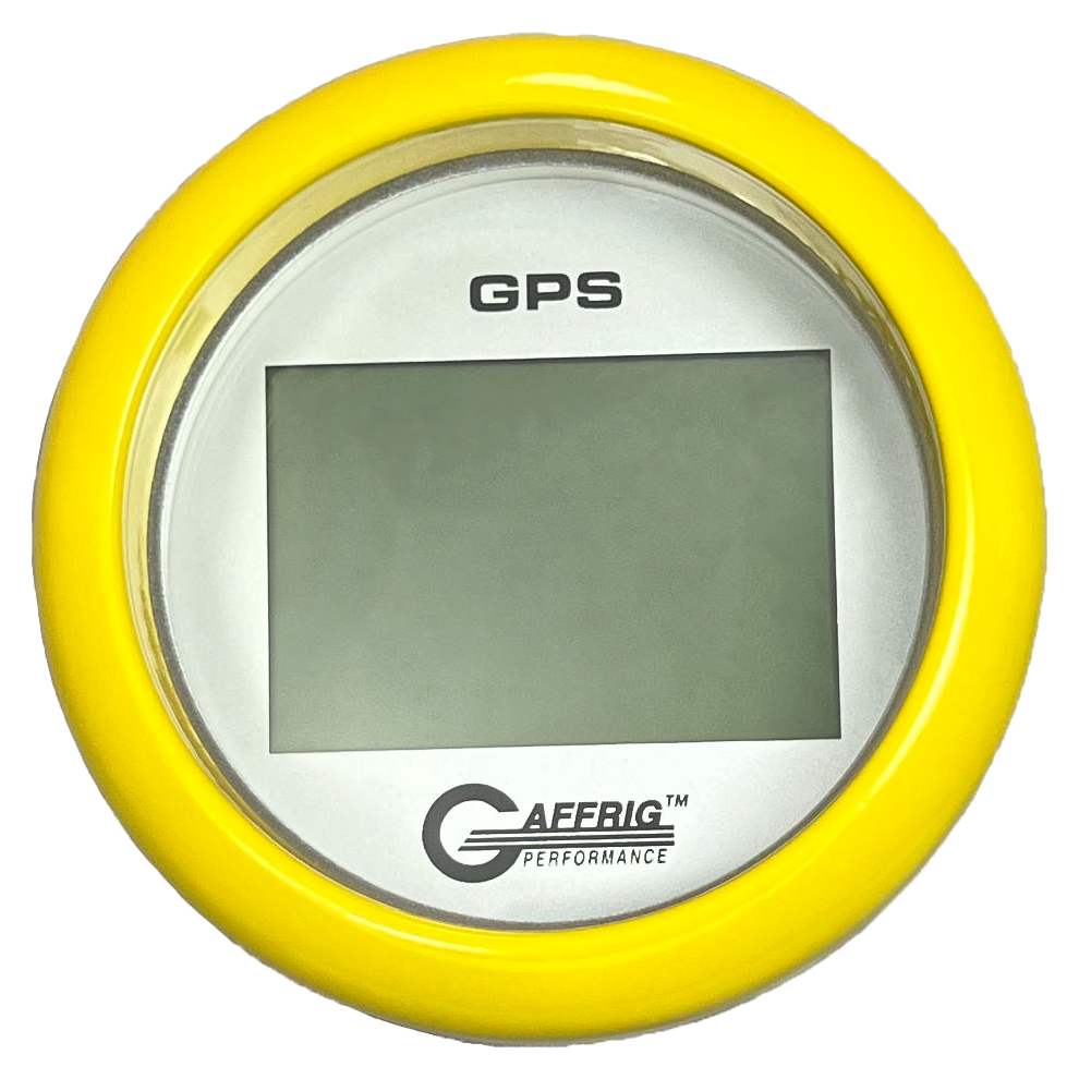 #184820 3 3/8 INCH GPS DIGITAL 999 MPH PLATINUM SPEEDOMETER KIT Yellow / Step