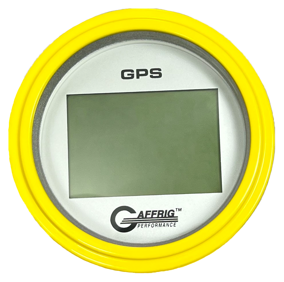 #184820 3 3/8 INCH GPS DIGITAL 999 MPH PLATINUM SPEEDOMETER KIT Yellow / Step