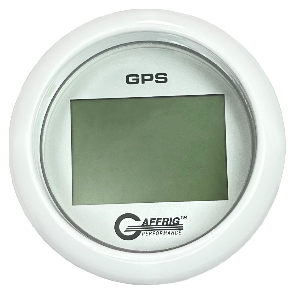 #184820 3 3/8 INCH GPS DIGITAL 999 MPH PLATINUM SPEEDOMETER KIT White / Step