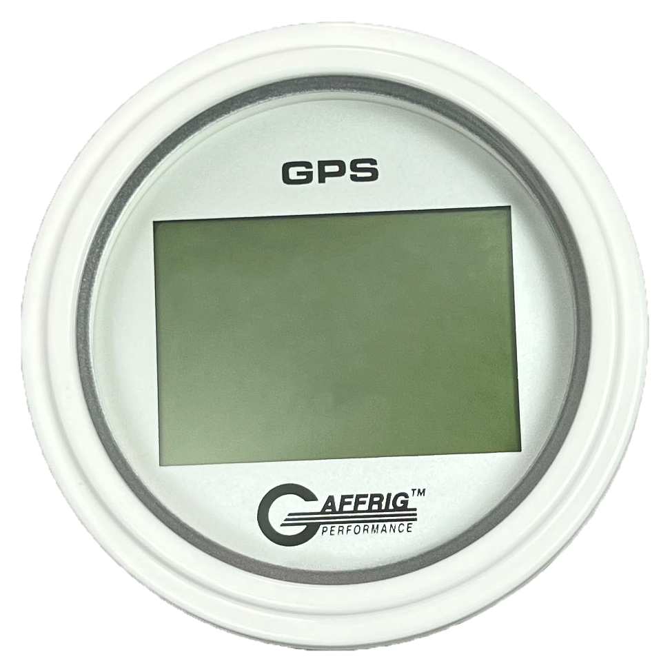 #184820 3 3/8 INCH GPS DIGITAL 999 MPH PLATINUM SPEEDOMETER KIT White / Step