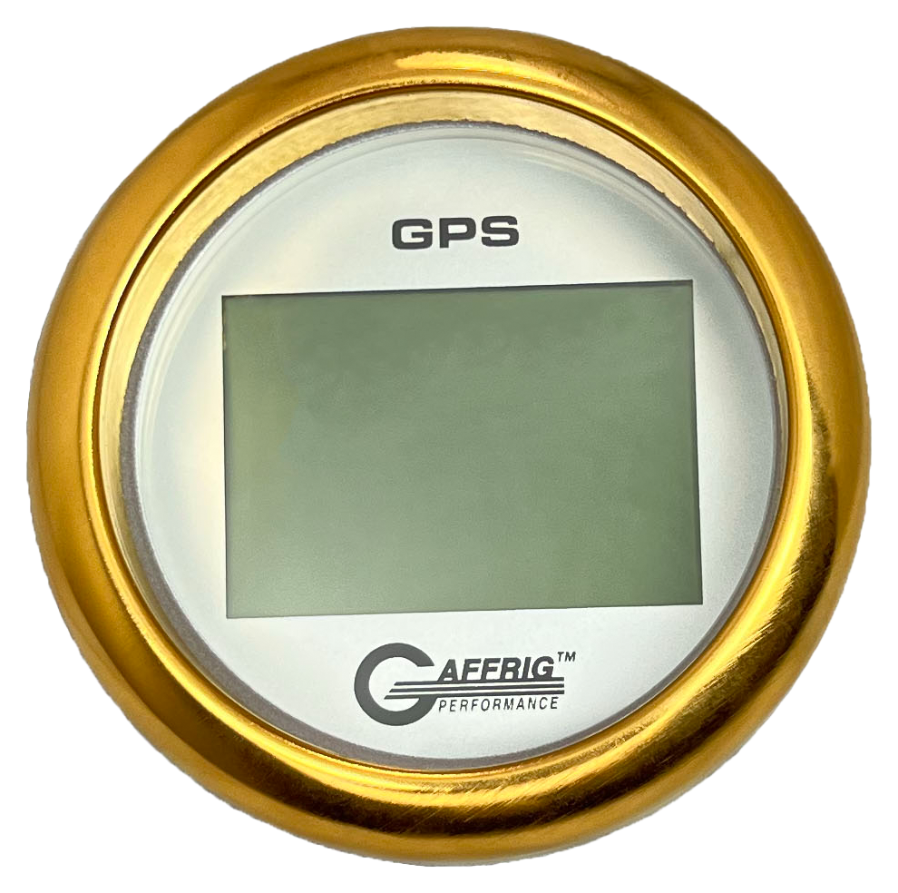 #184820 3 3/8 INCH GPS DIGITAL 999 MPH PLATINUM SPEEDOMETER KIT Gold / Step
