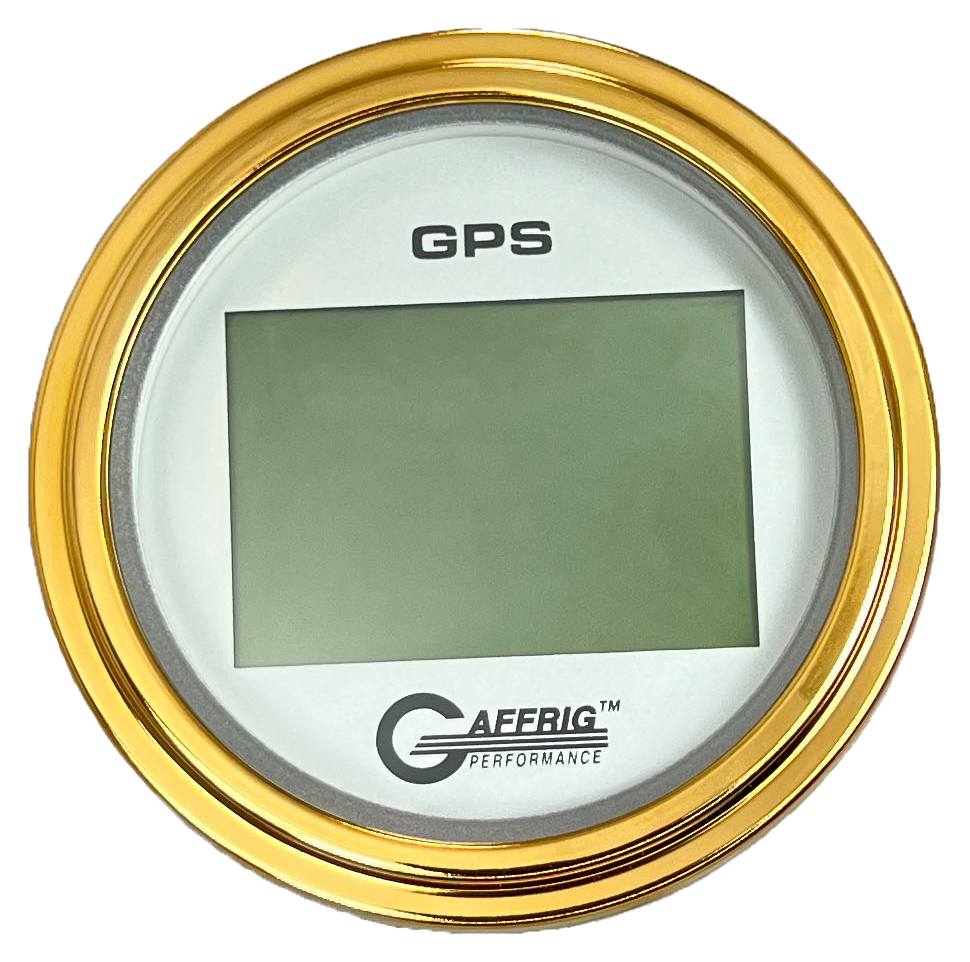 #184820 3 3/8 INCH GPS DIGITAL 999 MPH PLATINUM SPEEDOMETER KIT Gold / Step