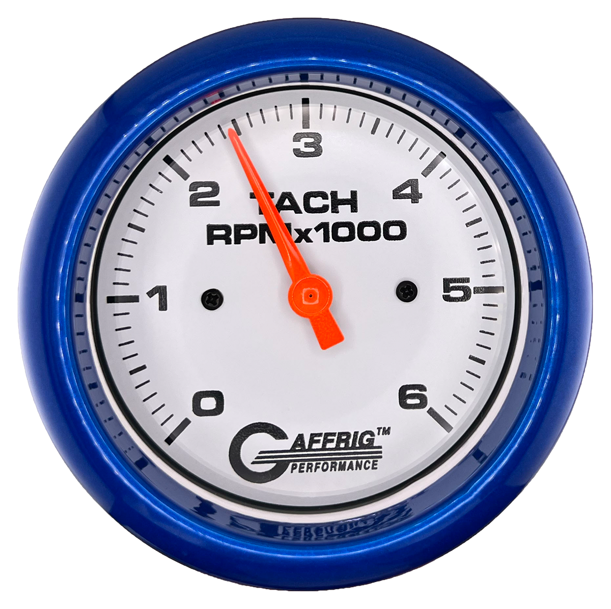 #194752 3 3/8 INCH ELECTRIC TACHOMETER 0-6000 RPM WHITE Blue / Step